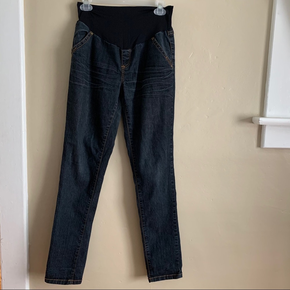 Belly by Design Maternity Flap Pocket Denim Jeans, Medium